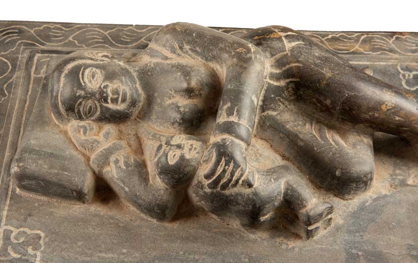 Poids Chinois en Pierre Sculptée – Maternité, Art Traditionnel Ming Qing