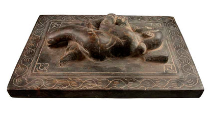 Poids Chinois en Pierre Sculptée – Maternité, Art Traditionnel Ming Qing
