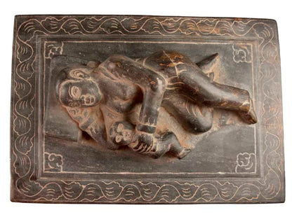 Poids Chinois en Pierre Sculptée – Maternité, Art Traditionnel Ming Qing