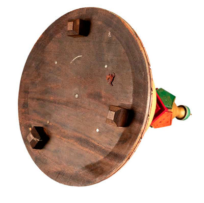 Stupa Swayambhunath En Bois Peint – Statue Bouddhiste Du Népal