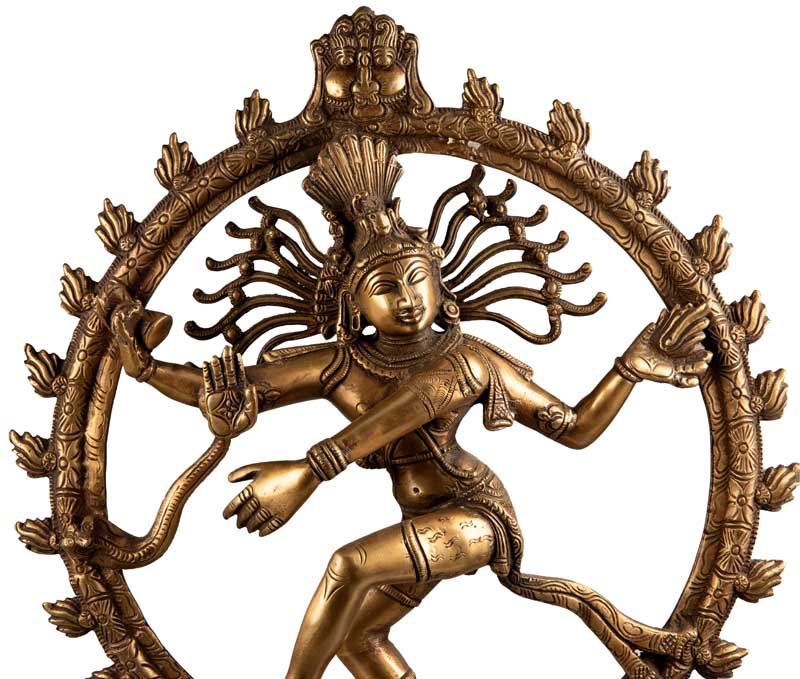 Statue Shiva Nataraja Natraj Murti 46 cm en Laiton – Danse Cosmique