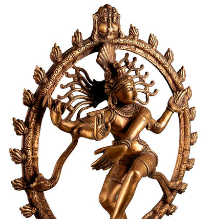 Statue Shiva Nataraja Natraj Murti 46 cm en Laiton – Danse Cosmique