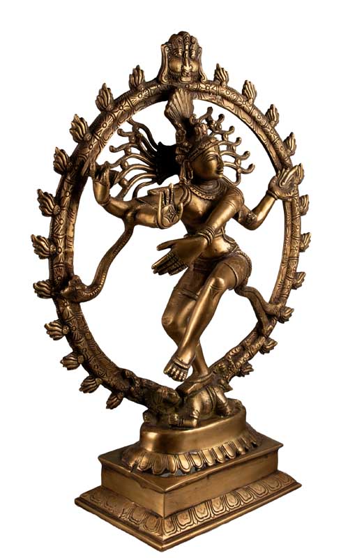Statue Shiva Nataraja Natraj Murti 46 cm en Laiton – Danse Cosmique