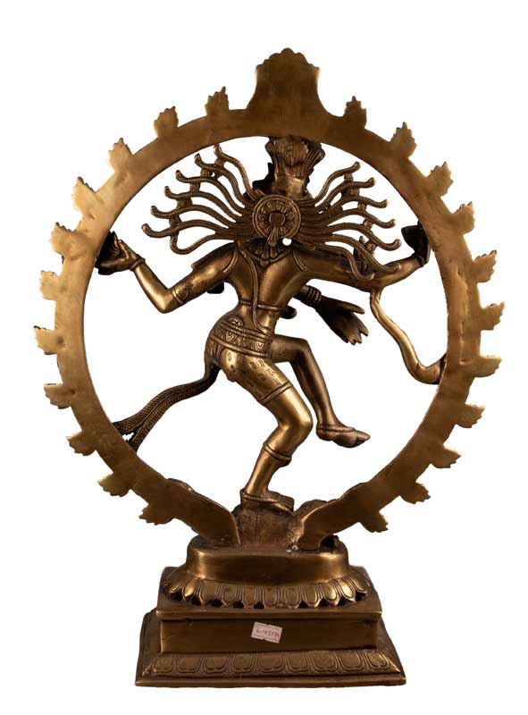 Statue Shiva Nataraja Natraj Murti 46 cm en Laiton – Danse Cosmique