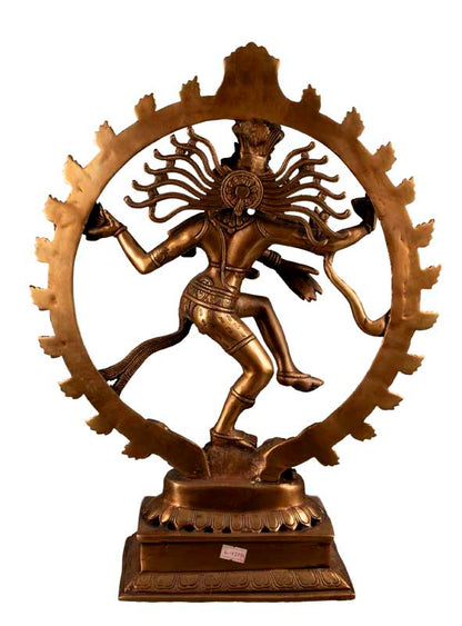Statue Shiva Nataraja Natraj Murti 46 cm en Laiton – Danse Cosmique