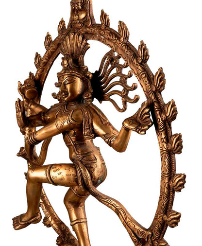 Statue Shiva Nataraja Natraj Murti 46 cm en Laiton – Danse Cosmique