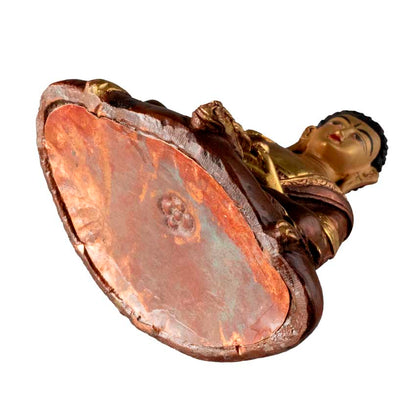 Statue de Bouddha Amitabha en alliage de cuivre – Artisanat traditionnel du Népal
