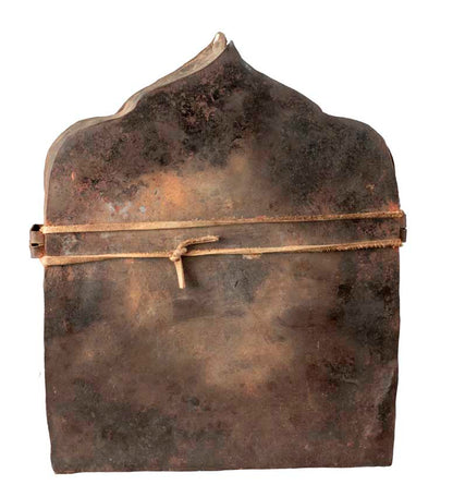 Ghau tibétain – reliquaire bouddhiste Bouddha Médecine en fer repoussé (21 cm)