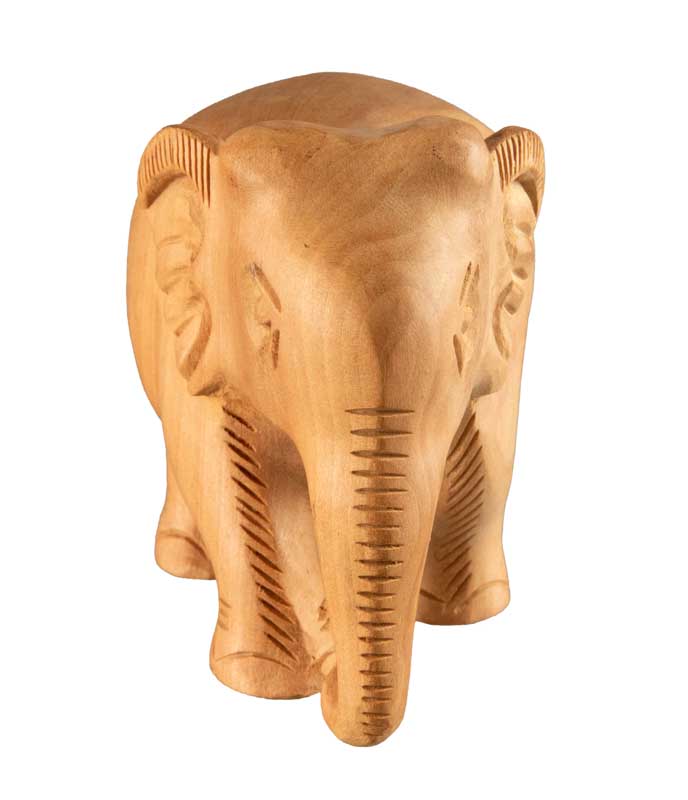 Statuette Éléphant En Bois – Artisanat Indien Fait Main