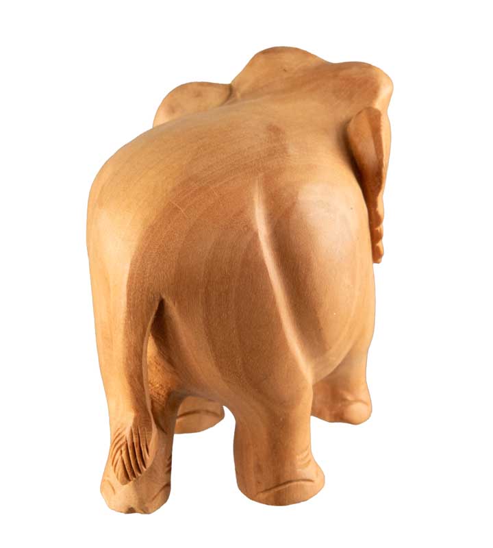 Statuette Éléphant En Bois – Artisanat Indien Fait Main