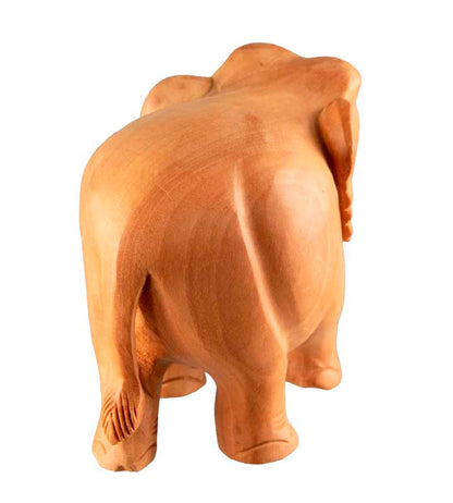 Statuette Éléphant En Bois – Artisanat Indien Fait Main