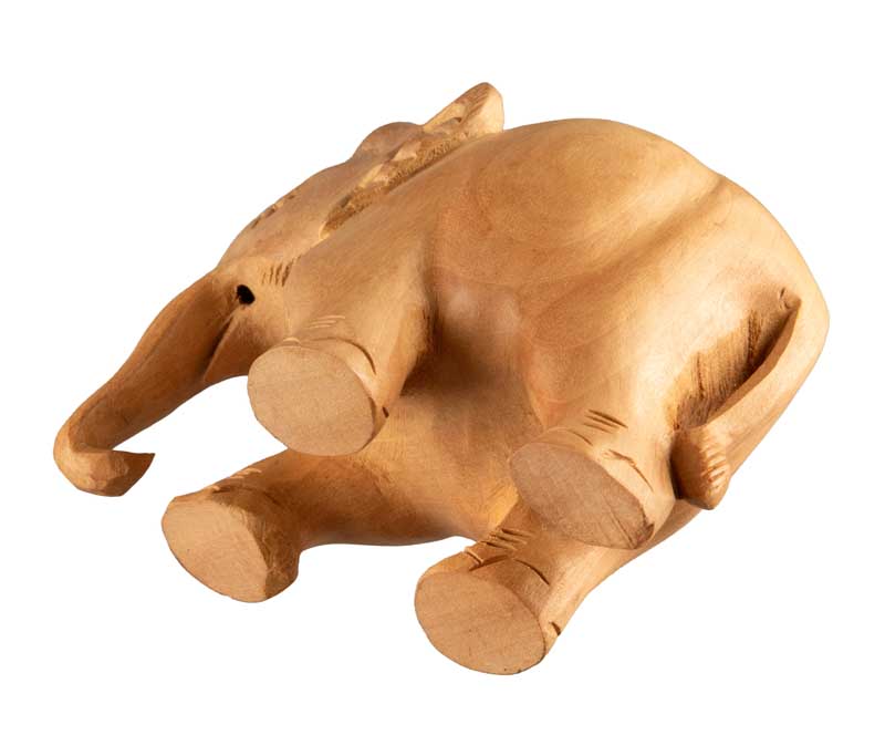 Statuette Éléphant En Bois – Artisanat Indien Fait Main