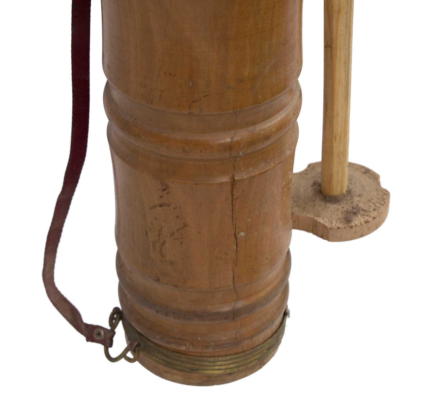 Ancienne Baratte Tibétaine à Thé au Beurre de Yak – Objet Usuel de l’Himalaya