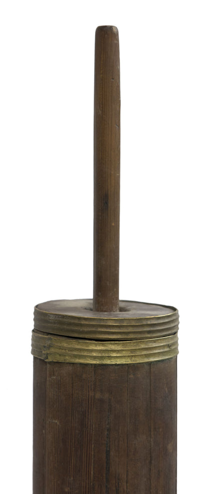 Ancienne Baratte Tibétaine à Thé au Beurre – Objet Usuel de l’Himalaya
