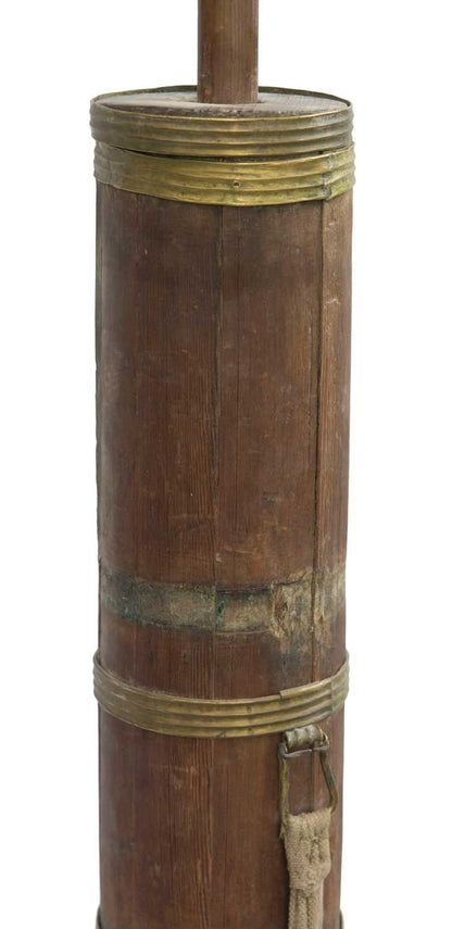 Ancienne Baratte Tibétaine à Thé au Beurre – Objet Usuel de l’Himalaya