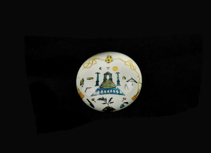 Coffret de 4 Magnets Franc-Maçonnerie en Verre – Symboles Maçonniques Assortis