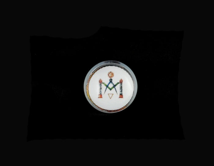 Coffret de 4 Magnets Franc-Maçonnerie en Verre – Symboles Maçonniques Assortis