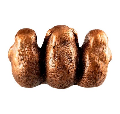 3 Singes De La Sagesse Dorés – Figurines Japonaises En Résine