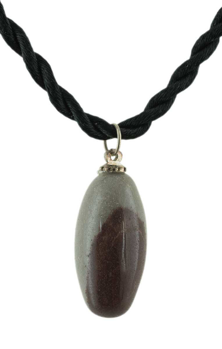 Pendentif Shiva Lingam En Pierre Roulée – Quartz Crypto-Cristallin
