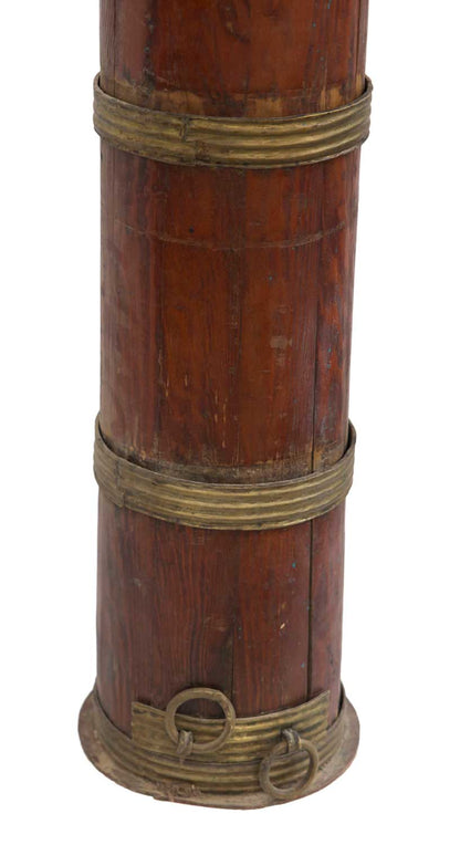 Ancienne Baratte à Thé Tibétaine au Beurre de Yak – Grande Taille 112 cm