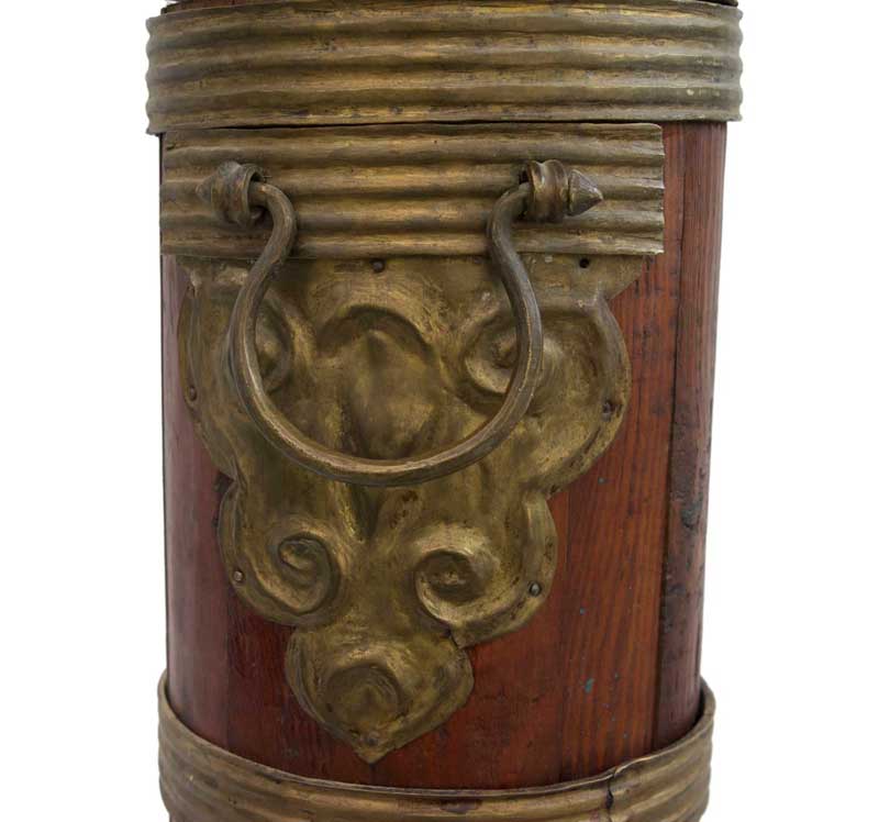 Ancienne Baratte à Thé Tibétaine au Beurre de Yak – Grande Taille 112 cm