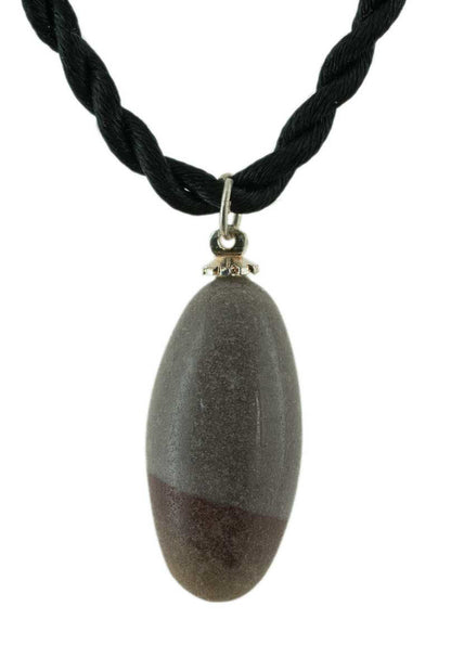 Pendentif Shiva Lingam En Pierre Roulée – Quartz Crypto-Cristallin