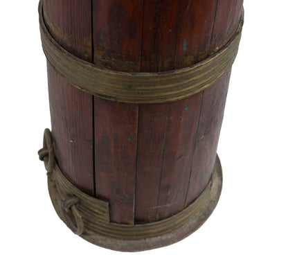 Ancienne Baratte à Thé Tibétaine au Beurre de Yak – Grande Taille 112 cm