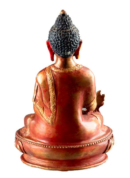 Statue du Bouddha de la Médecine en alliage de cuivre – Artisanat traditionnel du Népal