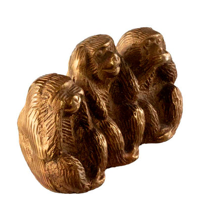Singe de la Sagesse en Laiton – Statuette Artisanale du Népal