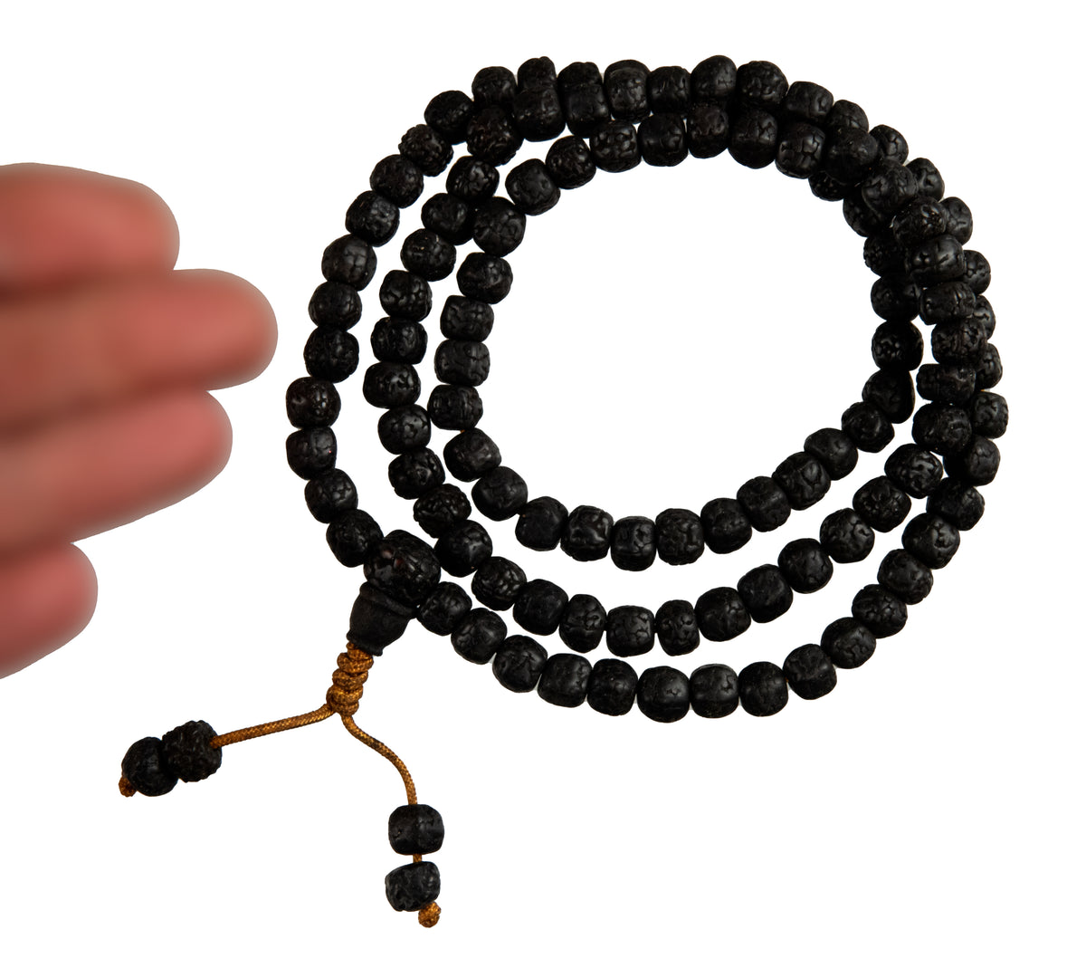 Rudraksha Mala Noir – Collier Rosaire En 108 Graines Du Népal