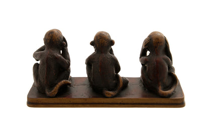 3 Singes De La Sagesse – Statuette En Résine