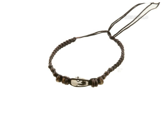 Bracelet Tête De Mort Tibétain En Os – Artisanat Spirituel Du Népal