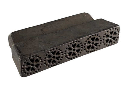 Tampon En Bois Indien Pour Impression Textile – Motif Cœurs Et Fleurs