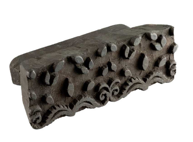Tampon Indien En Bois Du Rajasthan – Block Print Ancien Motif Ornemental