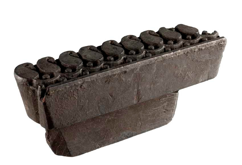 Tampon Indien En Bois Du Rajasthan – Block Print Botanique Ancien 17,2 cm
