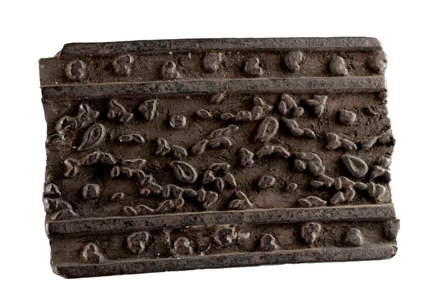 Tampon Indien En Bois Du Rajasthan – Block Print Végétal Ancien 15 cm