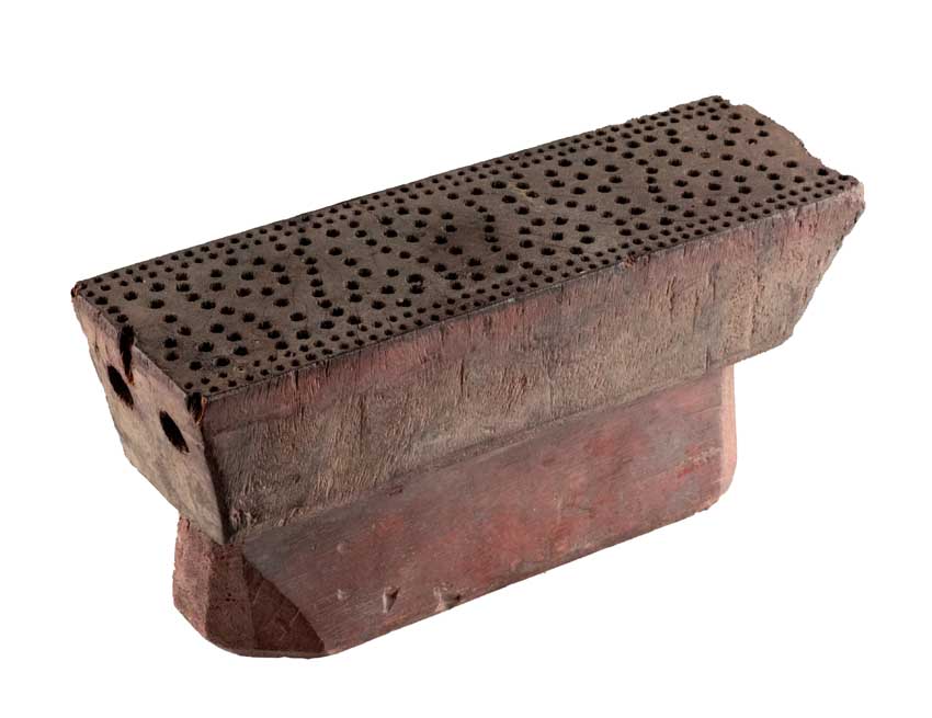 Tampon Indien En Bois Sculpté Du Rajasthan Motif Délicat