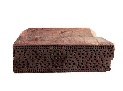 Tampon Indien En Bois Sculpté Du Rajasthan Motif Délicat