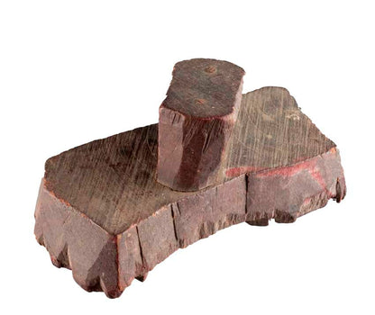 Tampon Indien En Bois Ancien Du Rajasthan Motif Floral