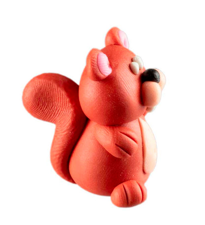 Figurine Écureuil Miniature – Artisanat Thaïlandais en Pâte Polymère