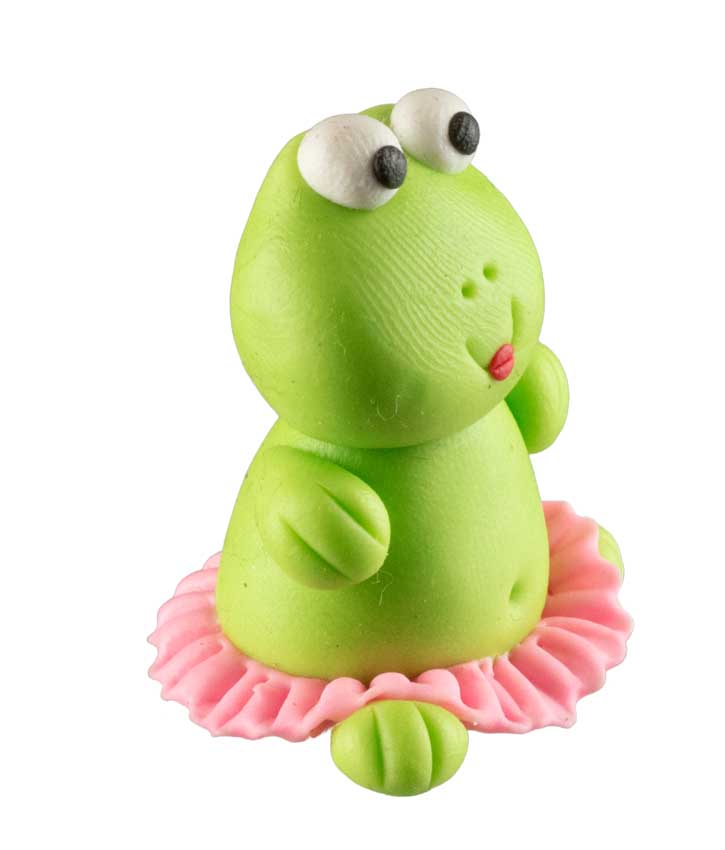 Figurine Miniature Grenouille Danseuse En Pâte Polymère – Artisanat Thaïlandais