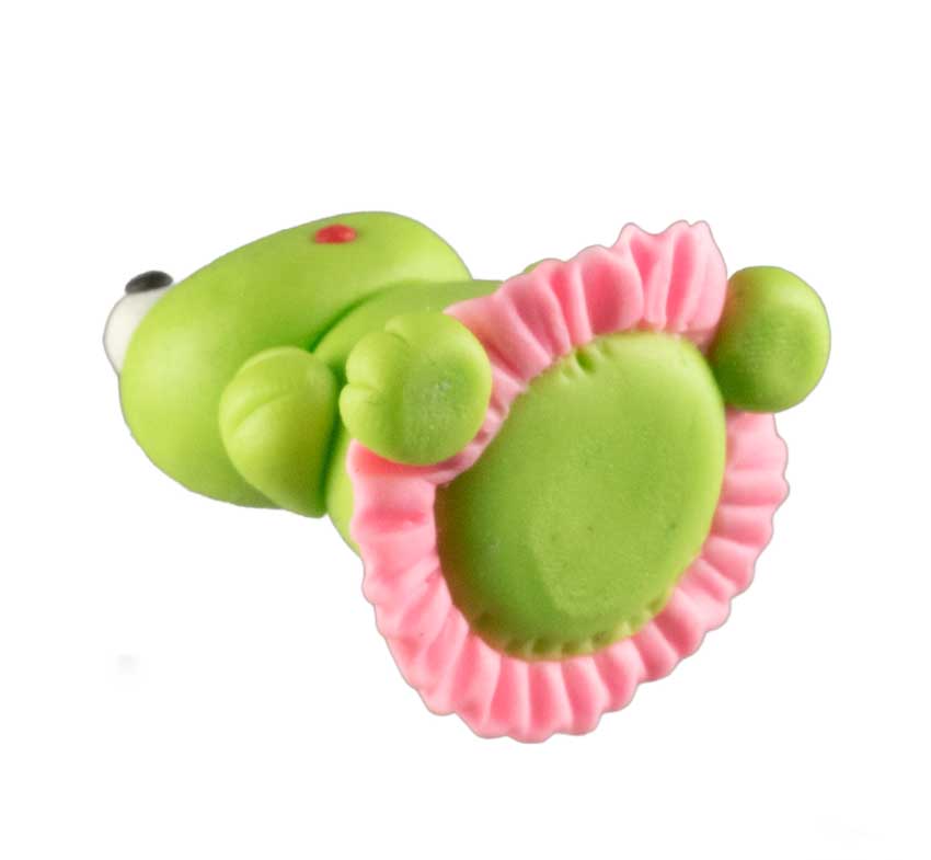 Figurine Miniature Grenouille Danseuse En Pâte Polymère – Artisanat Thaïlandais