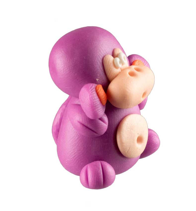 Figurine Singe Violet Miniature – Artisanat Thaïlandais en Pâte Polymère