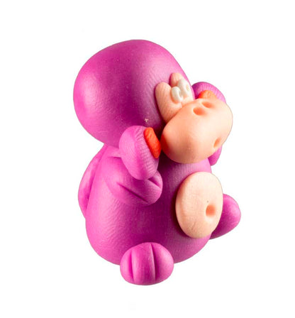 Figurine Singe Violet Miniature – Artisanat Thaïlandais en Pâte Polymère