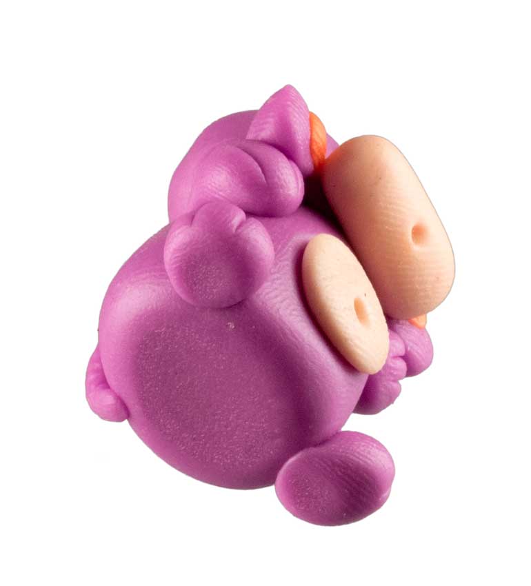 Figurine Singe Violet Miniature – Artisanat Thaïlandais en Pâte Polymère