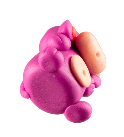 Figurine Singe Violet Miniature – Artisanat Thaïlandais en Pâte Polymère