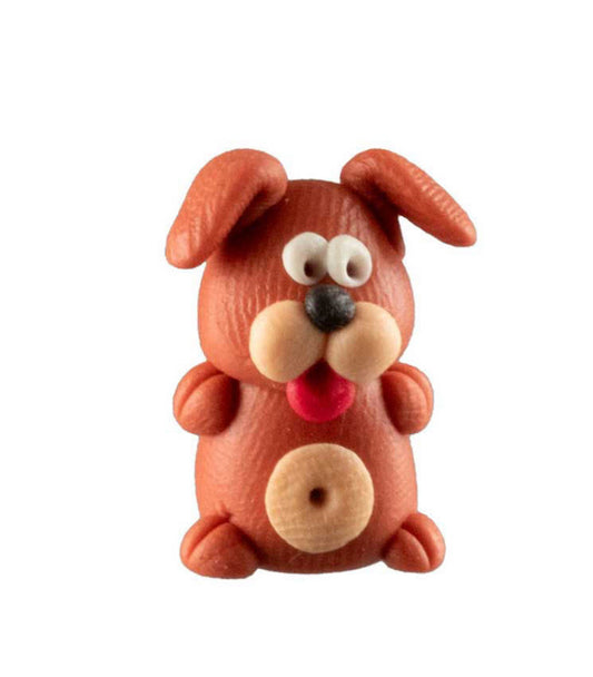 Figurine Miniature Chien – Artisanat Thaïlandais en Pâte Polymère