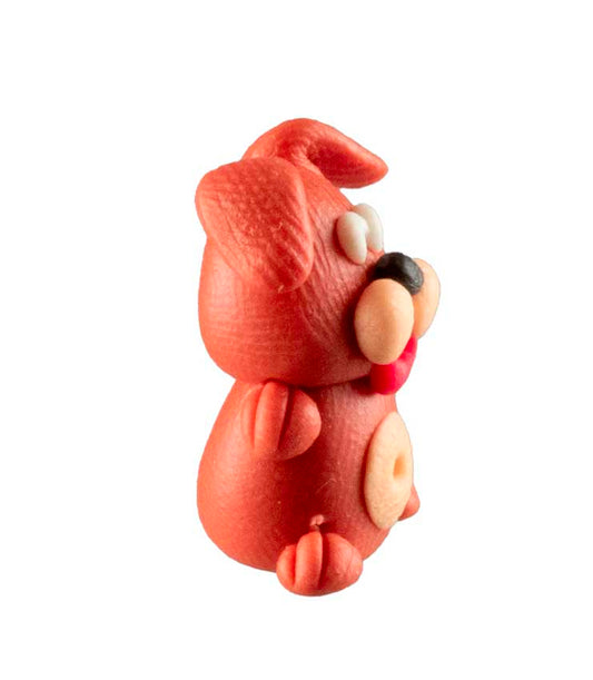 Figurine Miniature Chien – Artisanat Thaïlandais en Pâte Polymère