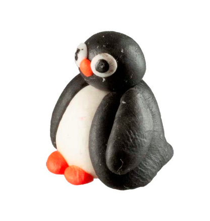 Figurine Miniature Pingouin – Artisanat Thaïlandais en Pâte Polymère