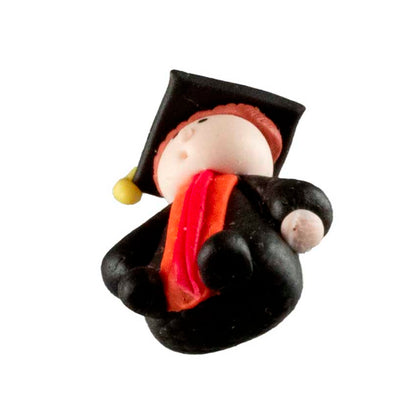 Mini Figurine Étudiant Diplômé – Artisanat Thaïlandais en Pâte Polymère